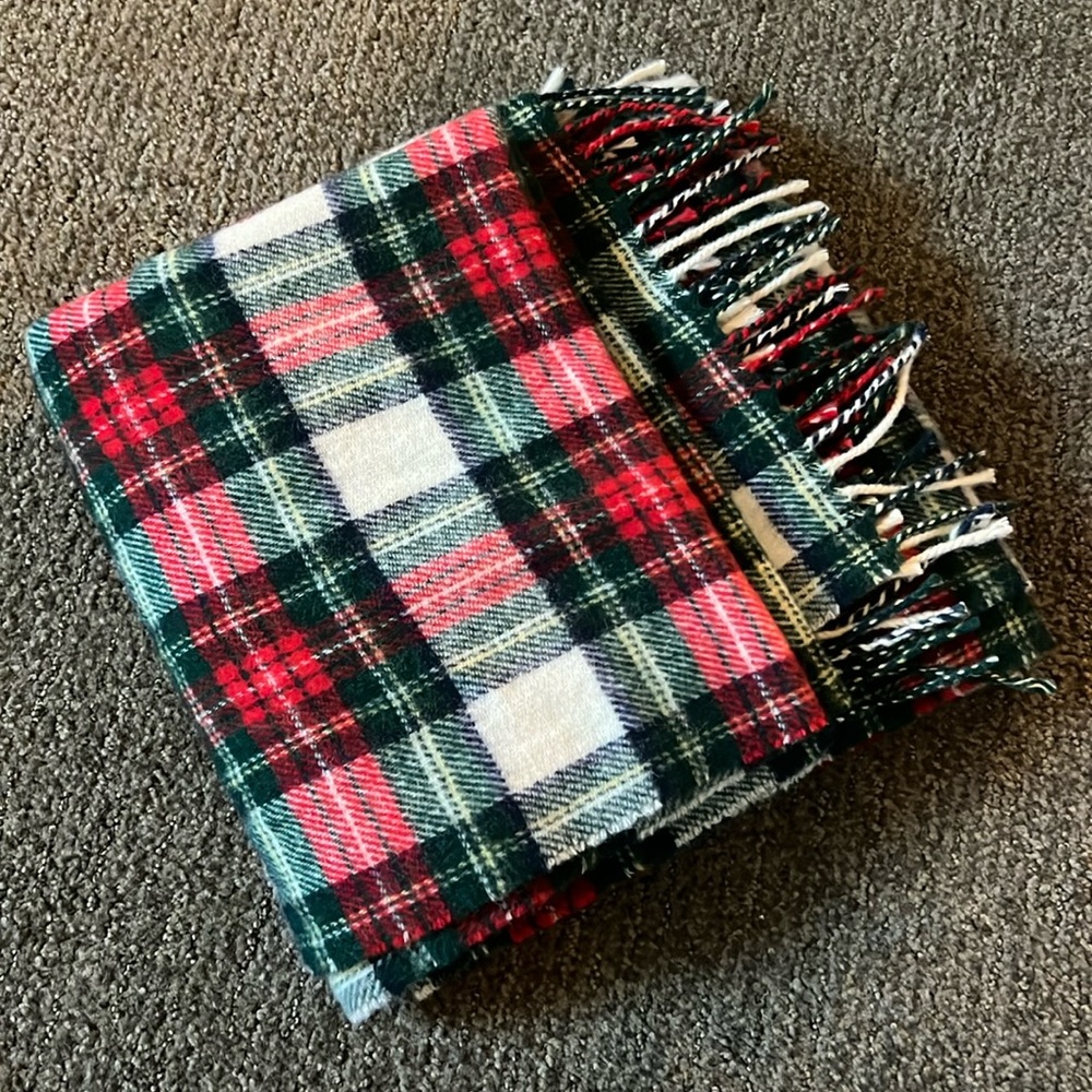 J Crew Tartan Wool Scarf NWOT